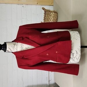 Vintage Short Wool Red Jacket  Size 6
